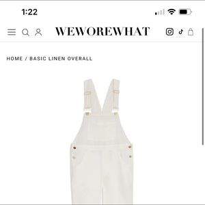 WeWoreWhat NEW white linen overalls size XL
